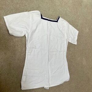 authentic navy shirt / white